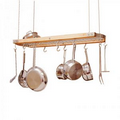 Ceiling Oval Metallic Gray Pot Rack